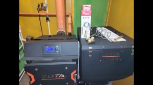 Котел ZOTA FORTA 12.Установка BVTS термостатического клапана-датчика перегрева в систему подачи угля