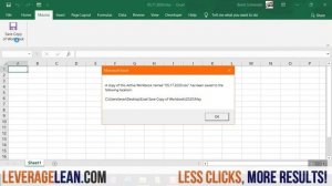 Excel Save Copy of Workbook | VBA Macro #20