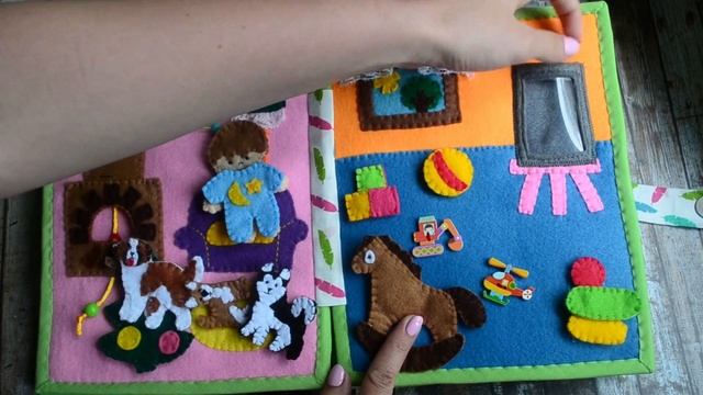 Видео обзор развивающей книги. Книга дом из фетра. смотреть онлайн