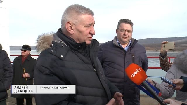 На Крещение освятили Сенгилеевское водохранилище