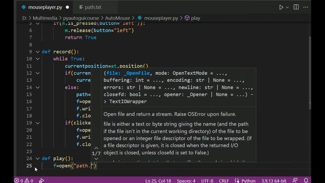 5.  Mouse Record and Play | Bot Design and Automation with Python | PyAutoGUI | Python |Urdu | Hind