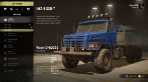 Snowrunner Upgrades Engine IMZ 8 330-T location Voron Tayga upgrades