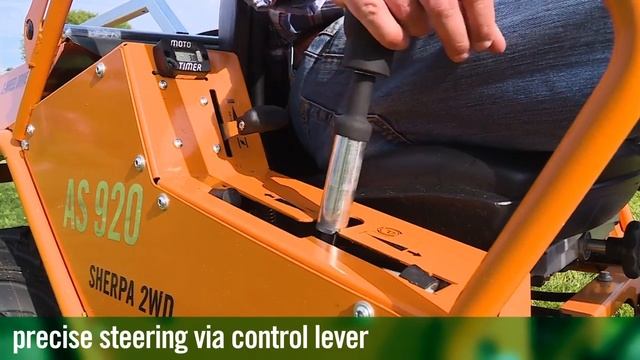 Трактор косилка для высокой травы и работы на склонах AS-Motor 920 Sherpa 2WD смотреть онлайн