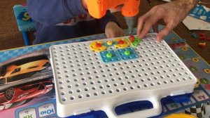 ПАРОВОЗ / ПОЕЗД. Детский конструктор-мозаика Creative magic. Детский шуруповёрт.