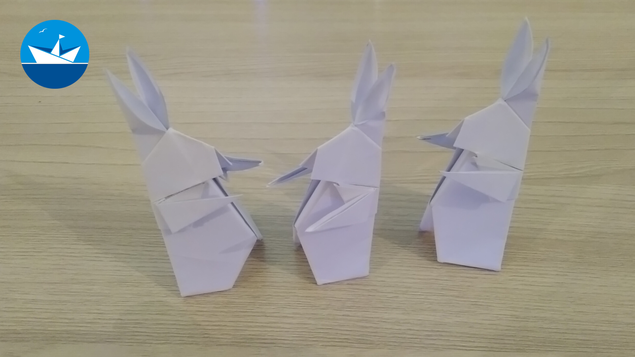 Кролик из бумаги/paper rabbit/DIY смотреть онлайн