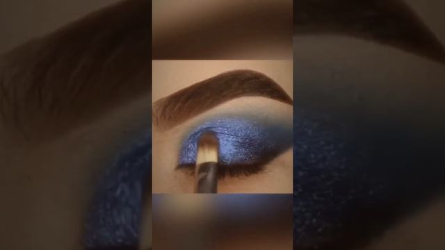 Blue Shimmer Eye Makeup Tutorial | #viral #shorts #makeup