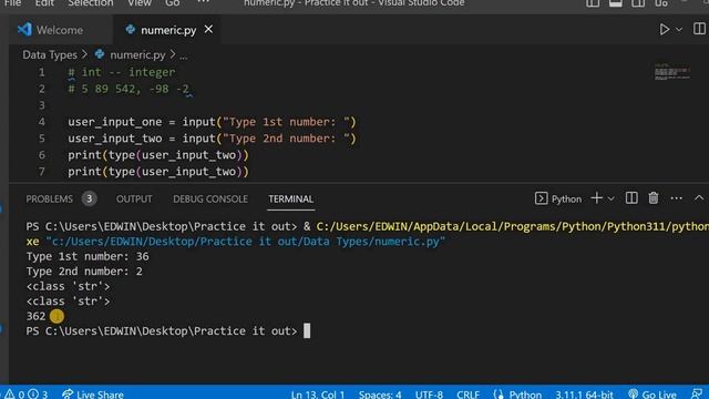 #12 Data Types in Python (Part 1) | Numeric Data Type with Type Casting | Basics of Python in Hindi
