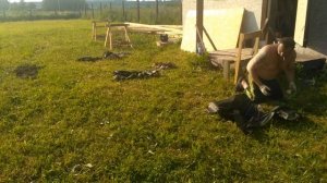 Фундамент под пристройку. Каркасный дачный дом.