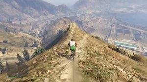 Спуск на BMX с горы Чилиад|Нереальный трюк|GTA 5