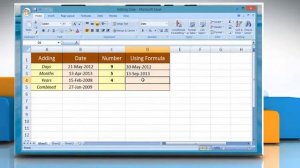 How to Add Dates in Microsoft® Excel 2007