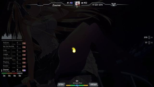 Zoomer | Sagara Kokoro - Hoshizora no Ima [Extra] +HDNC 99.46% {#1 678pp FC} - osu!