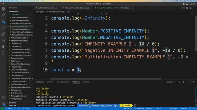 Understanding Infinity, Number.MAX_VALUE, MAX_SAFE_INTEGER, MIN_SAFE_INTEGER in JavaScript (Hindi)