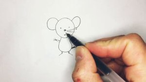 Нow to draw a mouse easily - как нарисовать мышку легко