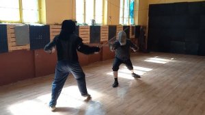 "Дуэлянт" фехтовальный клуб. Военная сабля (HEMA). Борис Сергеевич vs Дмитрий. 7 апреля 2022.