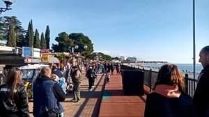 ФТ Сириус (Сочи), новогодняя Имеретинская набережная: летние толпы и почти что летняя погода!