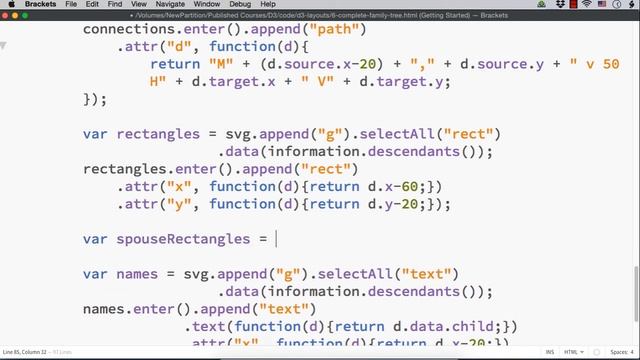Complete Family Tree - Part 1 (From Udemy D3.js Course)