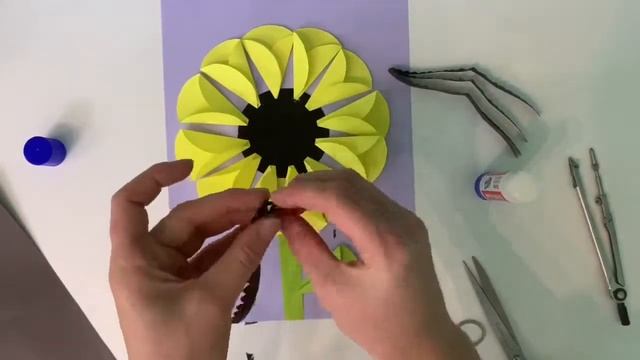 Поделки для детей #3. Подсолнух из бумаги.Sunflower craft. смотреть онлайн