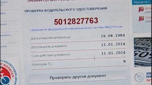 Проверка подлинности водительских прав