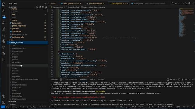 Execution failed for task ':react-native-vision-camera:compileDebugKotlin'. смотреть онлайн