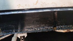 Переварил порог и пол из куска двери / Toyota Corona