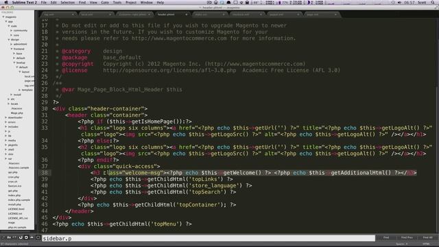 Theming Magento Community #13 - Cleaning Up Our Header Part 2 смотреть онлайн