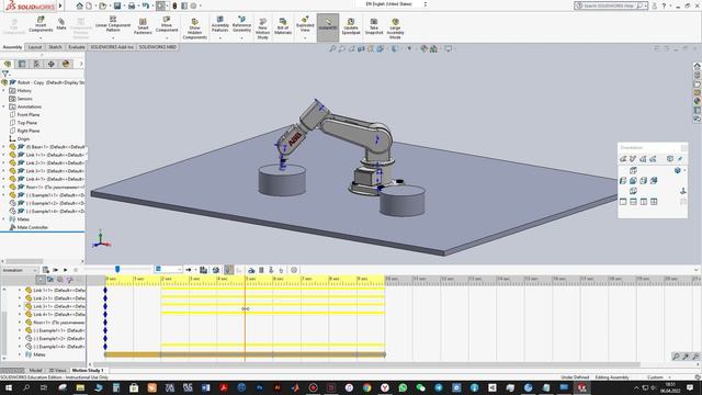 Assignment 5 - Pick and place operations with the robotic arm in SolidWorks смотреть онлайн