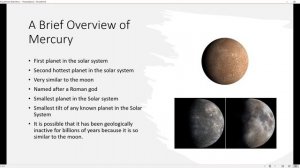 The Solar System - Part 2 - Mercury