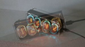 Ламповые часы ин-12 (акрил, лиственница)  nixie clock