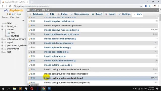 How to View Status and System Variables in PHPmyAdmin
