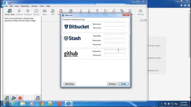 Learning Git Tutorial | Installing SourceTree For Windows смотреть онлайн