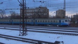 Ламповый звук ТЭД'ов при разгоне | электропоезд ЭР2Р-7035 сообщением Харьков-Пассажирский - Мерчик