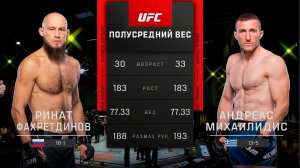 UFC Vegas 56 Ринат Фахретдинов vs Андреас Михаилидис | Обзор на Бой Фахретдинов vs Михаилидис