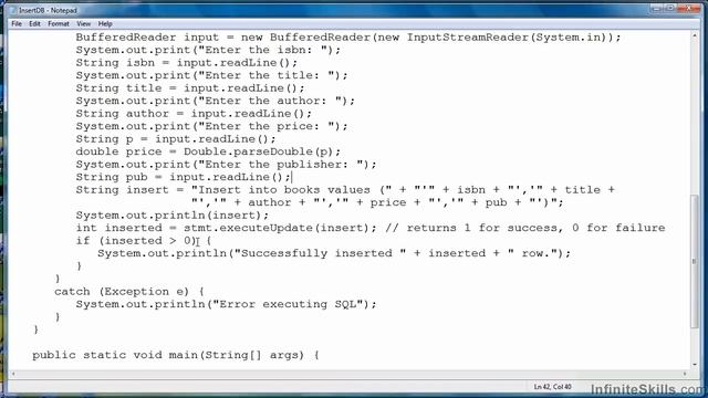 Java Database Programming Tutorial | Inserting Data Into Table смотреть онлайн