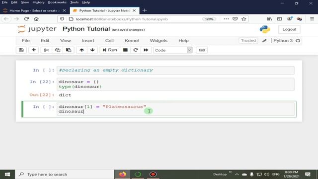 Adding Elements Into Empty Dictionary | Python 4 You | Lecture 151