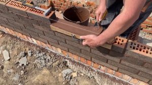 Кладка клинкерного кирпича в полный шов.Видео которое развеет сомнение о том что это не надежно ))