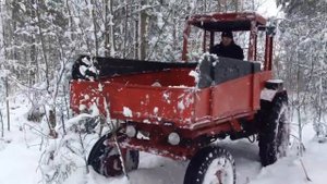 Трактор Т-16 первый снег. Шассик.