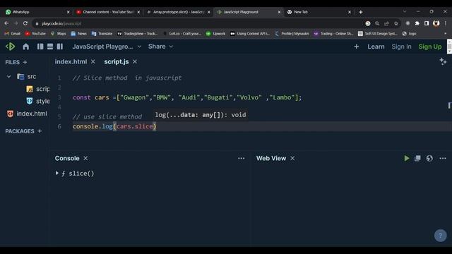 slice method in javascript | slice () method | javascript methods | arrays | methods | javascript