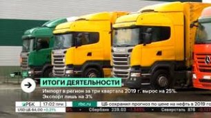 ТК РБК-Пермь, 25.10.2019, Итоги деятельности. Импорт в регион за 3 квартала 2019 г. вырос на 25%