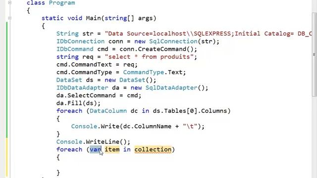 9 ADO Net Accès aux bases de données en C Sharp M Youssfi смотреть онлайн