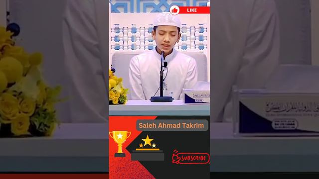 1st Winner Saleh Ahmad Takrim  Dubai International Quran Competition Part 6