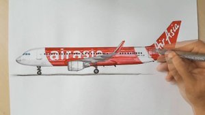 SPEED DRAWING, AIR ASIA,Airbus A320