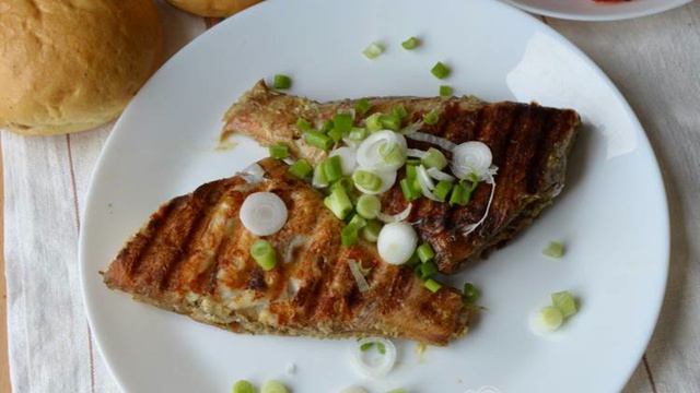 Морской окунь на электрогриле