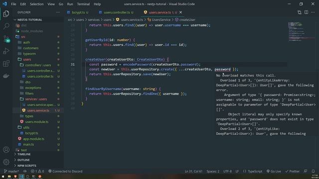 NestJS Tutorial #12 - Hashing Passwords with BCrypt