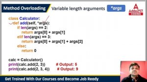 Method Overloading | Python Programming Full Course | Coding Adda247 #50