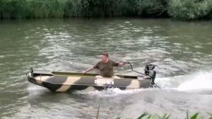 Болотоход на лодке Романтика