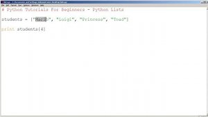 Python Tutorials for Beginners - Python Lists
