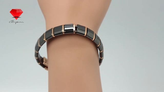 Bije.ru: Позолоченный браслет с черными керамическими вставками Veritys (Веритиси) смотреть онлайн