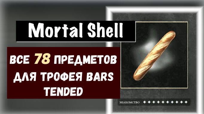 Mortal Shell. Познакомиться со всеми предметами. Bars Tended