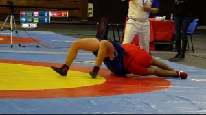 DEMETRASHVILI (GEO) vs BUCHOK (UKR). World Cadets SAMBO Championships 2018