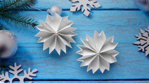 Снежинки из бумаги  Оригами на Новый год
